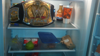 This Is What The WWE Title Belt Looks Like In CM Punk's Fridge